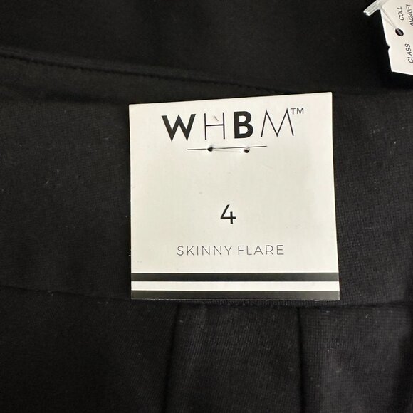 NWT White House Black Market Pull on Skinny Flare Pants Black #WHBM41 - Picture 4 of 11
